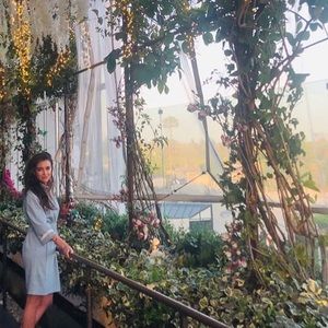 Designer Tibi light blue dress